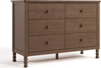 Storkcraft Rio 6 Drawer Dresser, Hazelnut | GREENGUARD Gold Certified, Wood Dresser for Kids Bedroom, Kids & Nursery Storage Chest, Safety Interlocking Drawers, Nursery