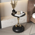 Modern Side Table with Weighted Base, Scratch-Resistant & Nano-Coated Finish - Versatile Accent Table for Living Room, Bedroom, Balcony (Cream)