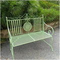 Benches, Outdoor Wrought Iron Furniture Set, Garden Balcony Chair & Coffee Table for Courtyard Villa