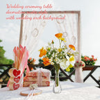 Mumufy 12 Pcs Acrylic Glass Bud Vases for Centerpiece Christmas Clear Plastic Bud Vase Crystal Acrylic Vase Small Break Resistant Flower Vase for Rose Home Decoration (Classic, 2.17 x 5.91 Inch)