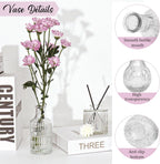 36Pcs Bud Vases Set Small Vintage Glass Bottles Clear Bud Vases in Bulk Multiple Shape Cute Glass Vases for Rustic Wedding Centerpieces Table Decorations and Home Decor(Clear)
