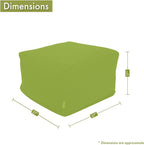 Majestic Home Goods Aruba Ottoman, Large, Citrus