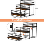 9 Bottle Coffee Syrup Rack Organizer 3 Tier Syrup Holder Stand for Coffee Bar Syrup Storage Shelves for Bar Family Storage Small Wine Rack for Syrup Wine Dressing