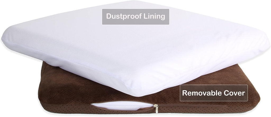 Sigmat Recliner Cushion for Elderly with Memory Foam 22x22x3 Inches Large Square Seat Cushion for Recliner Chair, Floor Pillow, Truck Seat Cushion Coffee