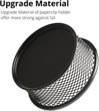 FUCDTEFC Paper Clip Holder, Paperclip Holders for Desk, Mesh Paper Clip Holder for Desk Binder Wire Mesh Bowls, Paper Clip Dispenser Organizer for Holding Small Parts Office Accessories Black 4 Pack