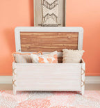 Linon Brosnan Rope Cedar Chest White