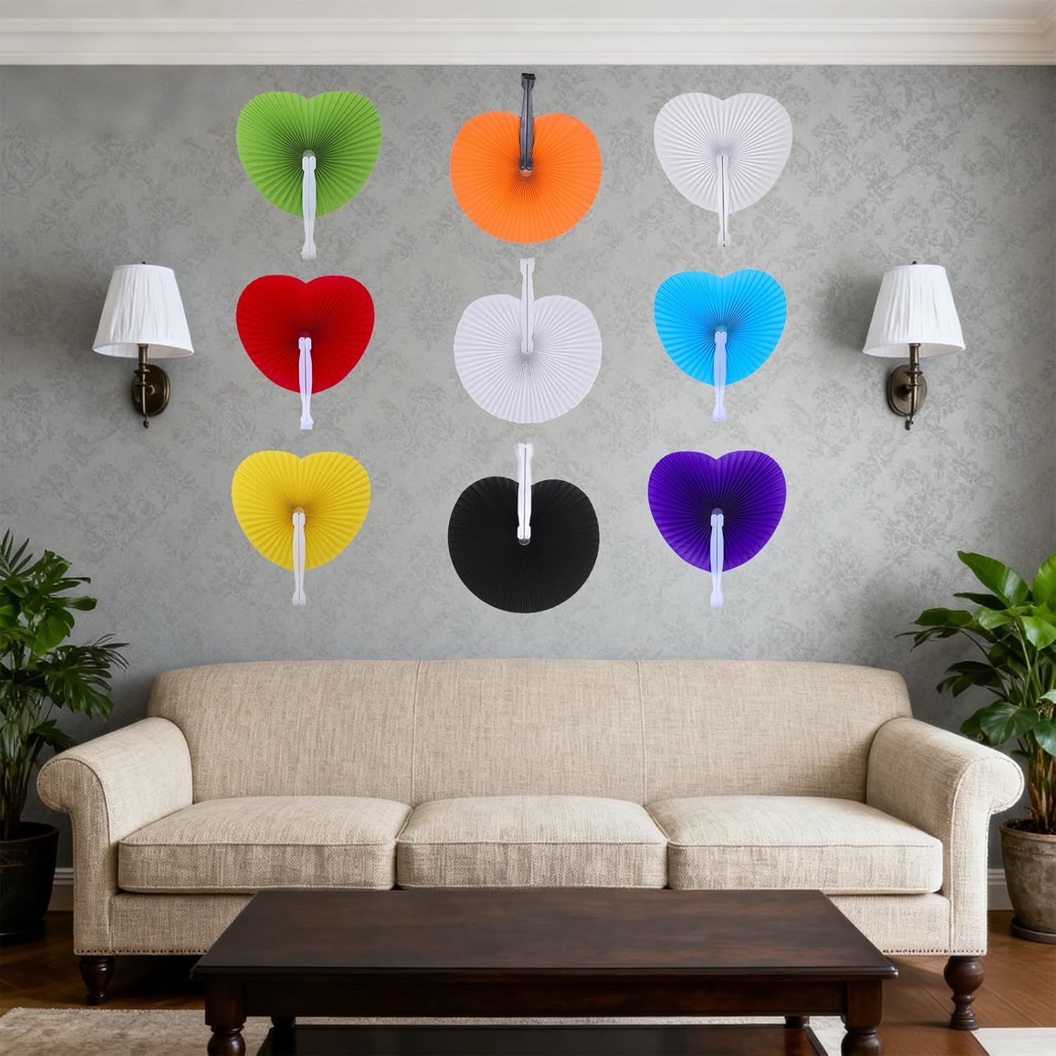 60 Pcs White Paper Fans,Foldable Handheld Fans for Women,Round Wedding Decorative Folding Hand Fan for Bridal Guest Church Party Favors Dancing Birthday DIY