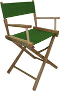 TLT Contemporary 18 Inch Table Height Natural Frame Director's Chair - Hunter Green