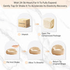 Bean Bag Chair, Giant Beanbag Chiars for Adults and Teens, Faux Fur Shell-Shaped Floor Sofa with Filler, Comfy Chair for Reading, Gaming and Relax (Beige)