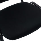 Stackable Office Guest Chairs, Reception Waiting Room Chairs with Padded Seat & Back, Armless No Wheels Conference Chairs for Office Meeting Lobby, Set of 10, Black Mesh Fabric