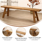32” Farmhouse Wooden Living Room Dining Indoor Multifunctional Elm Benches Wood Kitchen Entryway Solid Wood Bench for Hallway 80cm