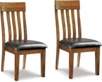 Signature Design by Ashley Ralene Rake Back 19" Dining Room Chair 2 Count, Medium Brown