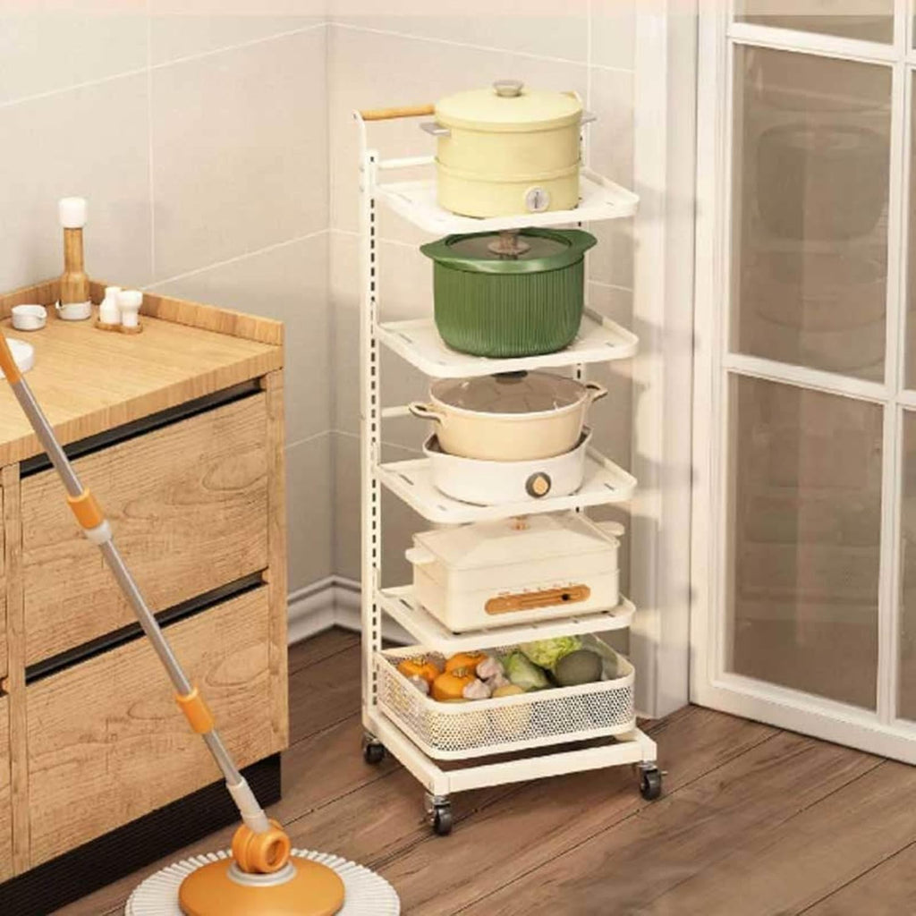 Saucepan Lid nizer with Free Standing Pan Rack for Kitchen Drawer Countertop Shelves White/Black Microwave Storage 4 Boards 2 Baskets