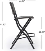 Christopher Knight Home Margarita Outdoor Wicker Barstools, 4-Pcs Set, Multibrown