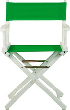 Casual Home 18" Director's Chair White Frame with Green Canvas