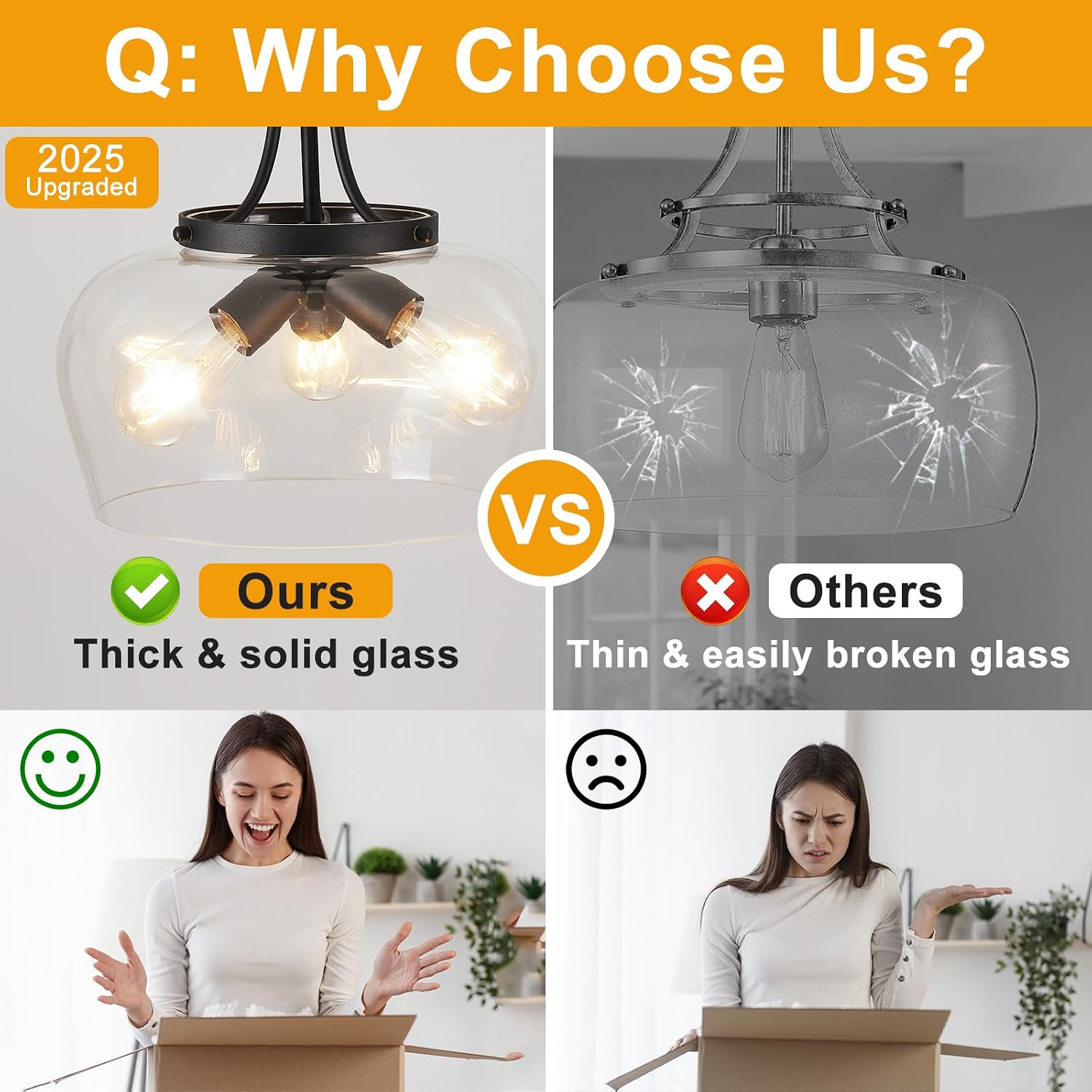 14.2" Modern Pendant Lights Kitchen Island, 3-Light Matte Black Pendant Light Fixtures with Clear Glass Shade, Industrial Hanging Pendant Lights Fixture for Kitchen Island Dining Room Bedroom Entryway