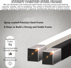 Side Table, End Table with 2-Tier Storage Shelf, Small Bedside Table, Portable and Sturdy Frame, C Shaped Side Table for Couch, for Living Room, Bedroom, Small Spaces,B