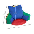 FDP SoftScape Relax-N-Read Bean Bag Chair with Supportive Back Rest and Storage Pockets, Flexible, Portable, Alternative Seating for Toddlers, Preschoolers, and Kids - Assorted, 10475-AS