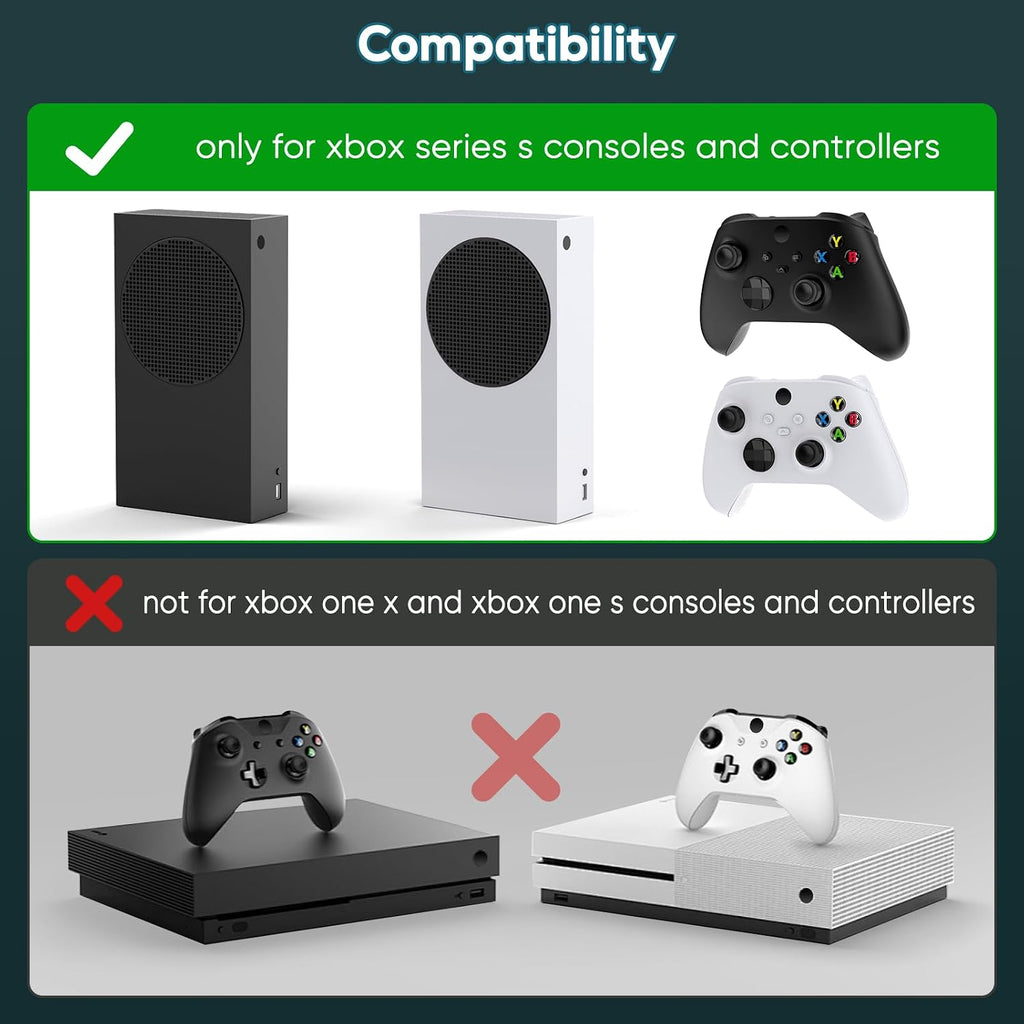 Upgraded Cooling Fan Stand for Xbox Series S with Charger Station, MENEEA Controller Charging Dock & Console Cooler System with 15 Colorful RGB Light & Headset Hook, Accessories for XSS