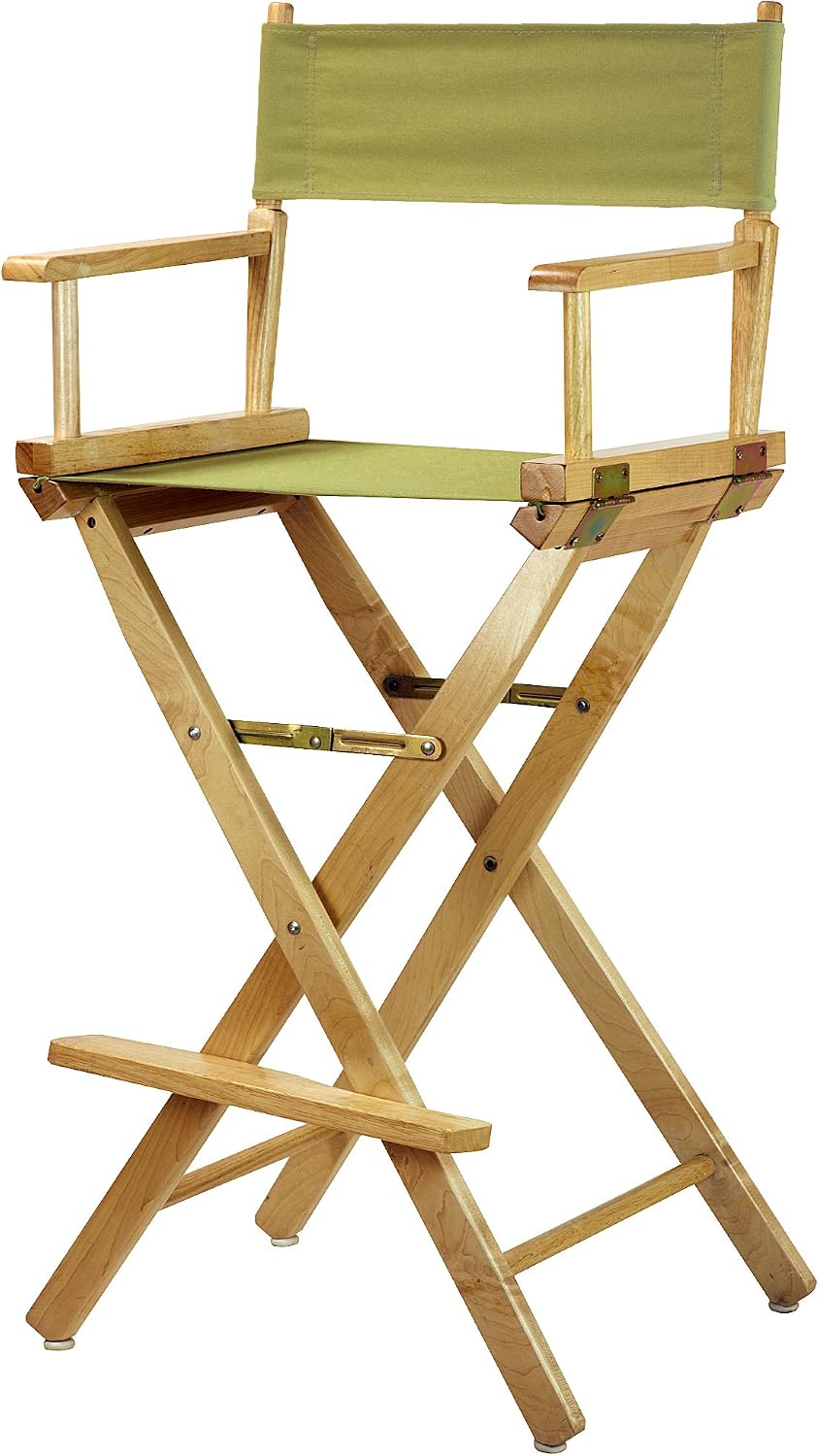 Casual Home 30" Director's Chair Natural Frame-with Olive Canvas, Bar Height