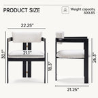 Morden Fort Boucle Dining Chair Set of 4, Upholstered Kitchen Chairs with Metal Frame & Round Back, Barrel Side Chair for Dining Room, Kitchen, Living Room, Apartments