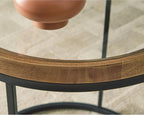 Signature Design by Ashley Noraluna Casual End Table, Light Brown & Black