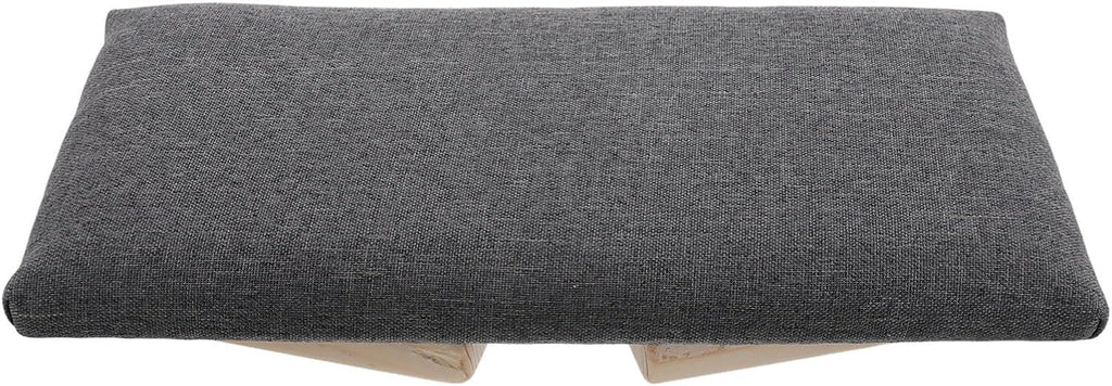 Folding Bench Wooden Portable Sitting Stool Ergonomic Prayer Chair and Mindfulness Practice in Deep Gray