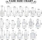 Glass Bud Vases -Set of 20 for Flowers, Small Clear Bud Vases in Bulk for Centerpieces Home Decor, Mini Glass Assorted for Rustic Wedding Floral Arrangements Home Table Decorations
