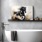 Azatyam Running Horse Wall Art Animal Picture Vintage Western Equestrian Canvas Prints Watercolor Wild Horses Paintings Modern Rustic Room Decor for Living Room Bedroom Bathroom Office 24" x 36"