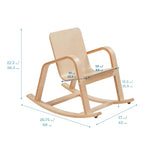 ECR4Kids Bentwood Rocking Chair with Armrests, Montessori Furniture, Natural