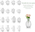 Cieex 16pcs Glass Bud Vase, Small Vase for Flower, Clear Flower Vases for Centerpieces, Mini Vintage Vase in Bulk for Wedding Table Home Decoration