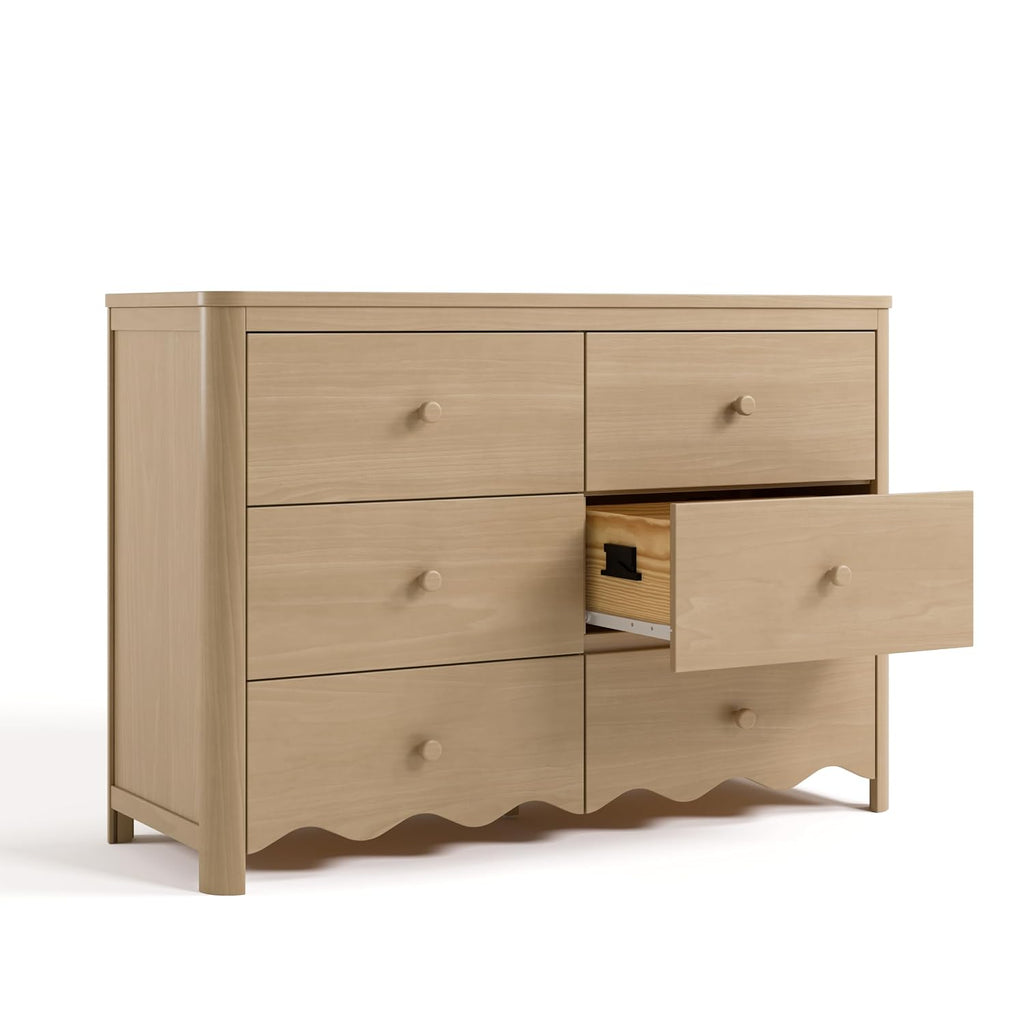 Storkcraft Casablanca 6 Drawer Dresser, Driftwood | GREENGUARD Gold Certified, Wood Dresser for Bedroom, Kids & Nursery Storage Chest, Safety Interlocking Drawers, Kids Bedroom