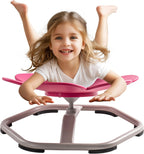 ROBUD Kids Sensory Swivel Chair, Kids Swivel Chair with Non-Slip Design, Training Body Coordination, Flower Shape Wobble Chair, No Assembly, Pink