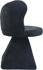 Velvet Swivel Vanity Chair with Butterfly Back, Makeup Stool for Bedroom Dressing Table, Modern Accent Chair for Living Room, Dining Room, Study, Home Office (Black)