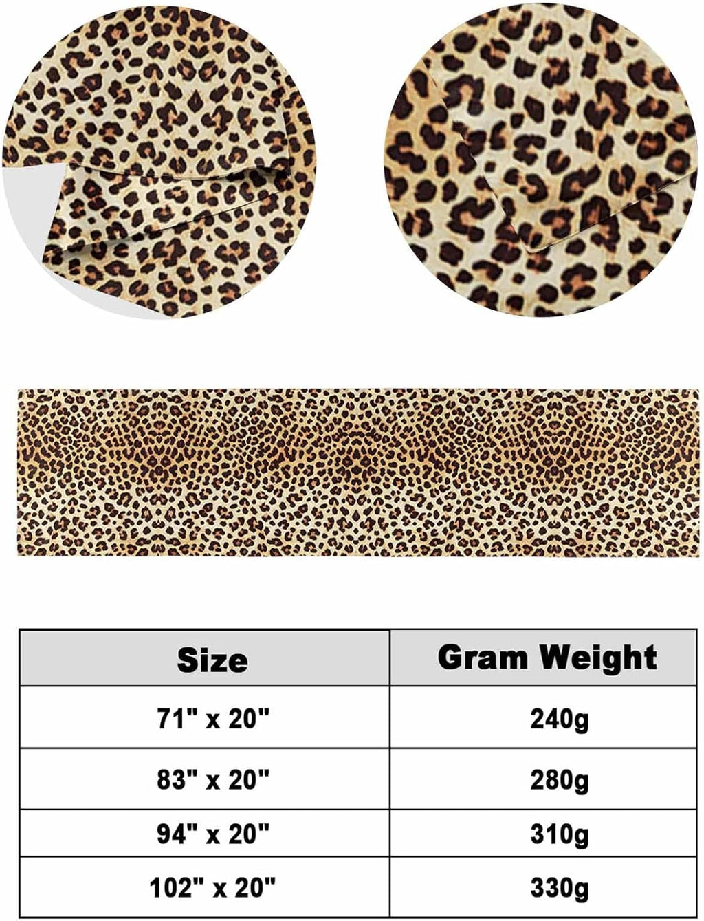 Farmhouse Brown Tan Leopard Print Bed Runners for Bedroom Hotel,Decorative Bedding Scarf Abstract Wild Animal Texture Bed End Blanket Bedding Runner Scarves for California King Size Beds,102x20in