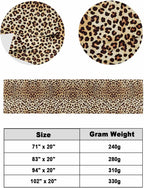 Farmhouse Brown Tan Leopard Print Bed Runners for Bedroom Hotel,Decorative Bedding Scarf Abstract Wild Animal Texture Bed End Blanket Bedding Runner Scarves for California King Size Beds,102x20in