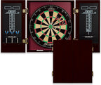 EastPoint Sports Official Size Dart Board Cabinet Set- Easy-Assembly & Complete with 6 Deluxe Steel Tip Darts and Accessories -Premium Darts Set with Scoreboard for Bar Games & Indoor Games
