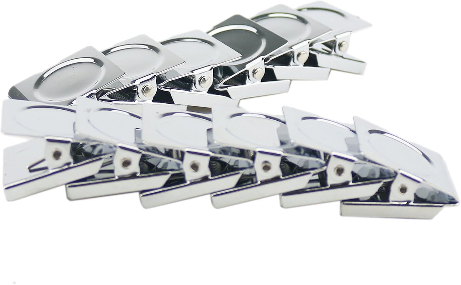 Ogrmar Metal Clip 1.2"-12 Pack Refrigerator Whiteboard Wall Magnetic Memo Metal Clip (1.2")
