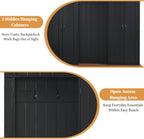 Hall Tree with Bench and Shoe Storage,Shoe and Coat Rack with Drawer and Hooks,Farmhouse Furniture for Entryway,Mudroom,Living Room,Black (Black, 62.2" W)