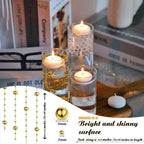 UDU 16 Set Glass Cylinder Vases for Centerpieces with 80000 Clear Beads 24 White Floating Candles 12 Pearl String Center Pieces Decoration for Table Table Wedding Party Home