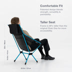 Helinox Chair One Highback (re) High-Performance Camping Chair,2.6lbs, Camping Chairs High Back, Packable, Portable Chair for Backpacking, Camping, Hiking, Travel, Heritage Multi Block