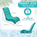 Pool Lounge Chair, S Shape HDPE in-Pool Chaise with Wheels, Patio Outdoor Lounge Chair for Pool Deck, Garden, Backyard & Beach