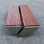 Patio Benches for Outdoors Creative Outdoor Stainless Steel Seat Park Leisure Chair Square Garden View Beach Shopping Mall Rest Bench Garden Benches for Outdoors