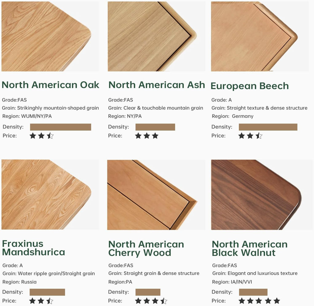 Oak Dining Chairs, Kitchen Chairs, 100% Solid Wood Modern Dinner Chair with Curved Backrest, Dining Room Chair for Kitchen, Living Room, Study (4PK, Walnut)