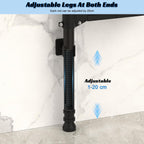 4-Tier Over The Toilet Storage Shelf, Adjustable Carbon Steel Bathroom Organizer, No Drill Tension Mount Freestanding Shelving Unit for Small Rooms, Space Saving Above Behind Toilet