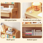 Kids Study Desk with Bookshelf＆Two Drawers for 3-8 Years Old, Height Adjustable Child's School Study Writing Tables Wooden Children's Study Table & Small Writing Desk for Boys and Girls, Natural