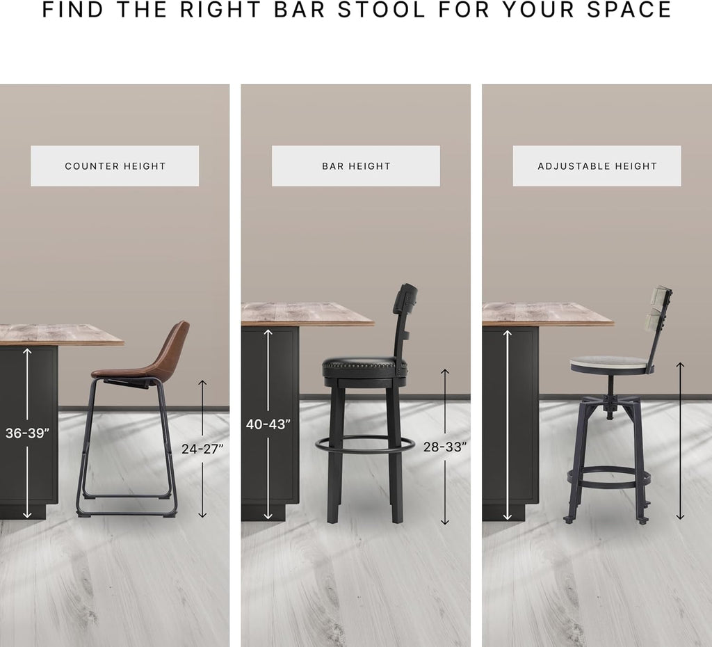 Signature Design by Ashley Valebeck Swivel Barstool With Back, Rustic-Industrial Wood and Metal, 360-Degree Swivel Counter Height Stool for Kitchen Island Seating, Linen Color