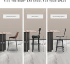 Signature Design by Ashley Valebeck Swivel Barstool With Back, Rustic-Industrial Wood and Metal, 360-Degree Swivel Counter Height Stool for Kitchen Island Seating, Linen Color
