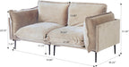 JACH 74.8" Cloud Sofa, Mid-Century Modern Love Seat Couches with Thick Cushion, Modular Couch with High Sofa Legs, Sofa Furniture for Small Space Living Room Office Apartment, Light Brown