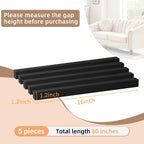 Under Couch Blocker, Couch Gap Filler - Cuttable, No-Residue, Toy Blockers for Under Furniture, Under Bed Blocker for Pets (1.2” H, 5 Pack, 80” Total)
